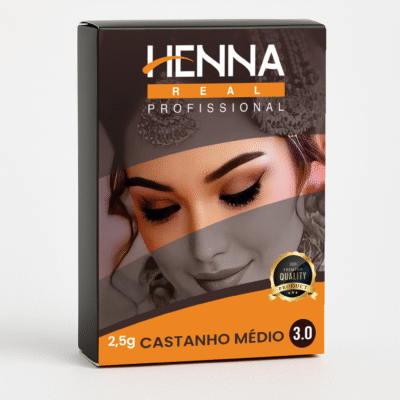 Henna Real Castanho Médio 3.0 - 2.5g